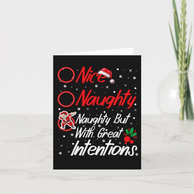 Carte Joli Naughty Naughty Mais Avec De Grandes Intentio (Devant)