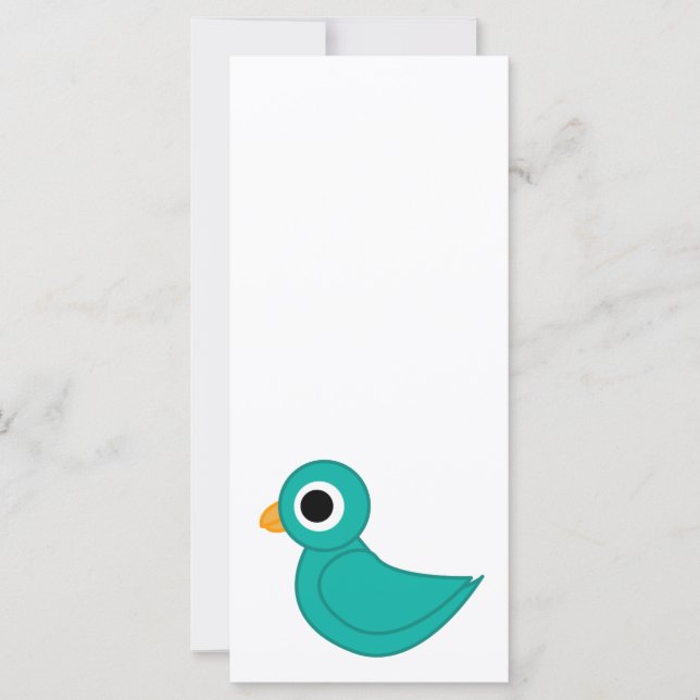 Carte Joli oiseau bleu (Devant)
