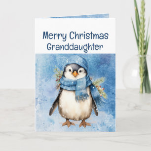 Carte Joli Penguin Amusant Animal Grandgirl Noël