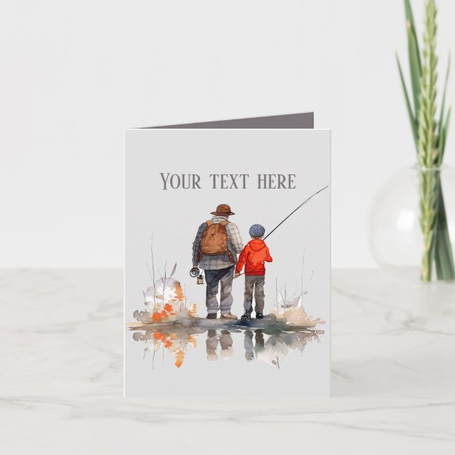 Carte Joli Père Fils ajouter un texte (Devant)