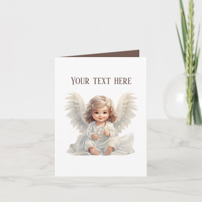 Carte Joli petit ange ajouter du texte (Devant)