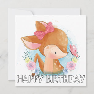 Carte Joli Petit Cerf À La Découverte De La Nature