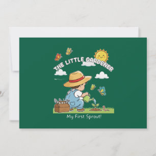 Carte Joli Petit Jardinier Mon Premier Pousse Dessin Ani