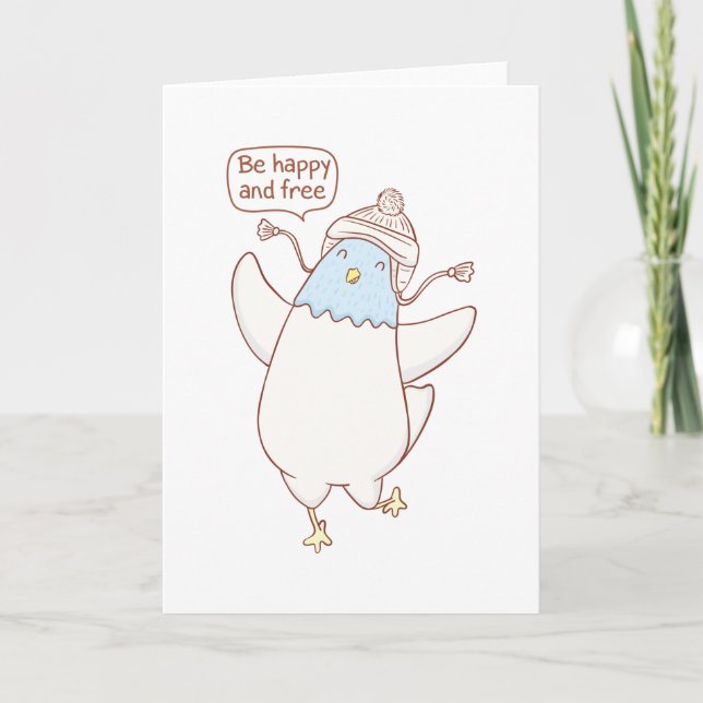 Carte Joli pigeon à main (Devant)