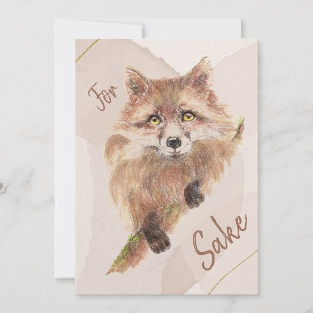 Carte Joli Renard Rouge Drôle Pour Les Foxs Devis De Sak (Devant)