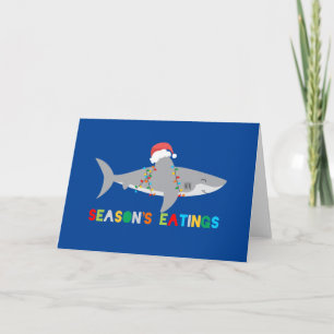 Carte Joli requin de Noël