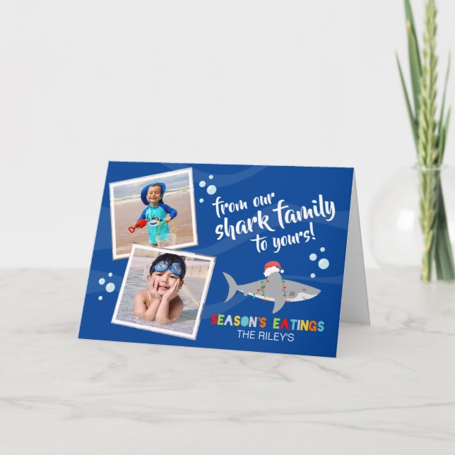 Carte Joli requin de Noël (Devant)