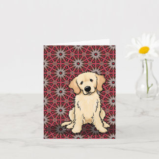 Carte Joli Retriever doré