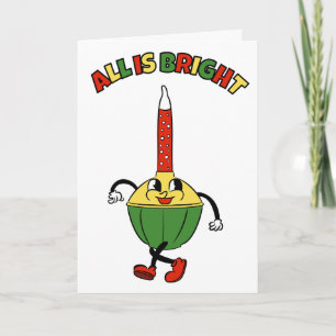 Carte Joli rétro bulle de lumière dessin de Noël