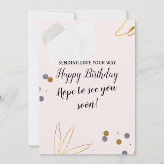 Carte Joli Souhaits D'Anniversaire Moderne