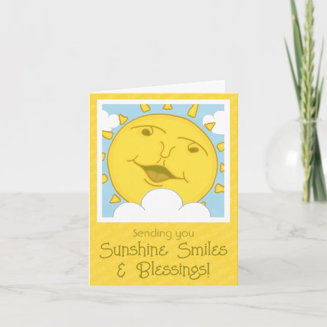 Carte Joli Sourire Soleil Se Retirer Bientôt (Devant)