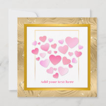 Joli Style Cœurs Roses Romantique Saint-Valentin