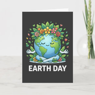 Carte Joli T-Shirt pour la Journée de la Terre Couronne 