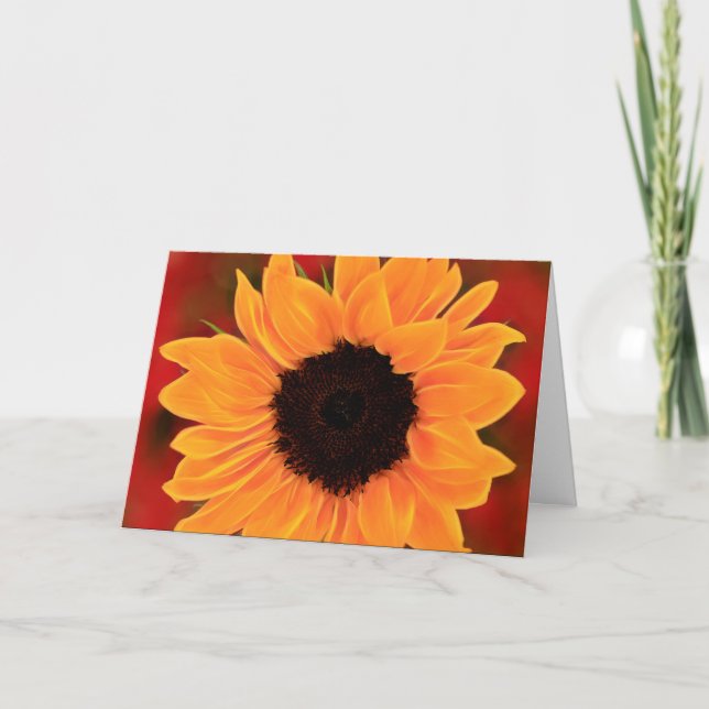 Carte Joli Tournesol géant Anniversaire (Devant)