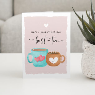 Carte Joli Valentines Meilleur Thé