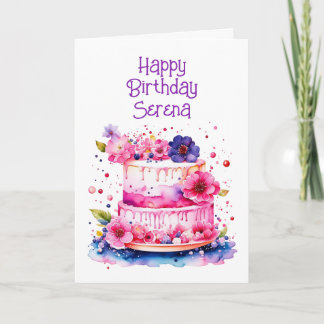 Carte Joli Whimsical Personalized Girl'anniversaire