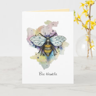 Carte Jolie Abeille Et Lavage Arc-En-Ciel