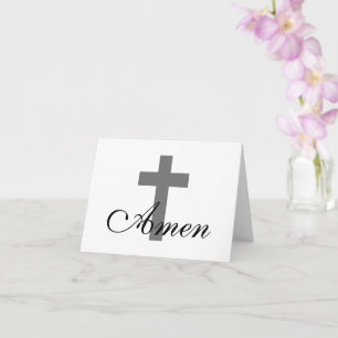 Carte jolie AMEN avec CROSS  
