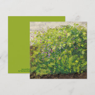 Carte Jolie aquarelle Floral Bush peinture graphique