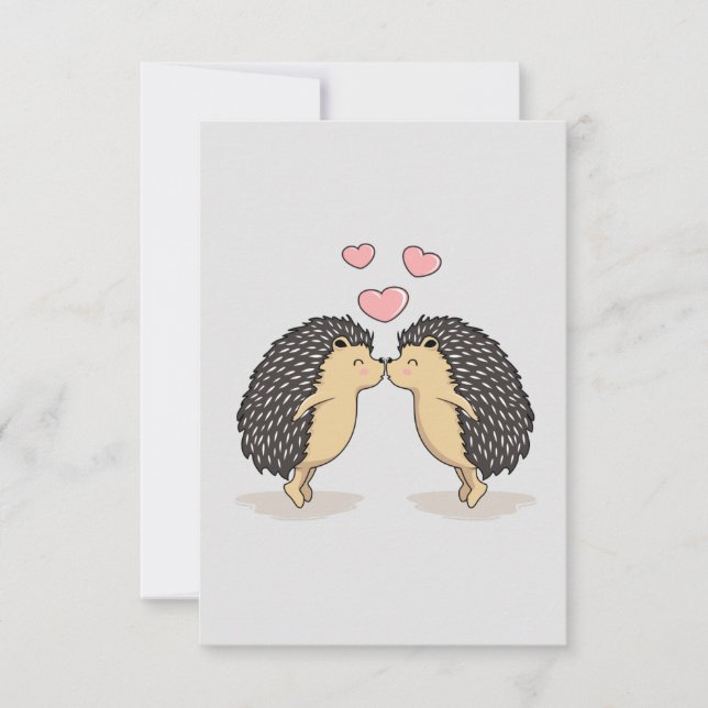 Carte Jolie Baise Baiseuse Hérisson (Devant)