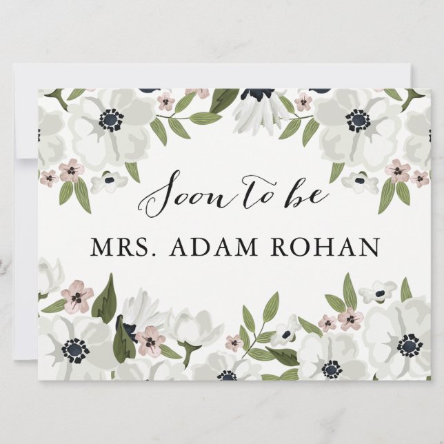 Carte Jolie carte/enseigne florale bientôt (Devant)