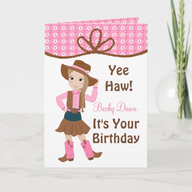 Carte Jolie cow-girl de Lil (Devant)