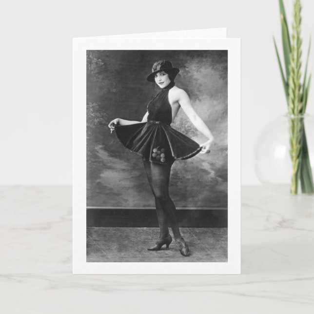 Carte Jolie fille dansante, années 1910 (Devant)
