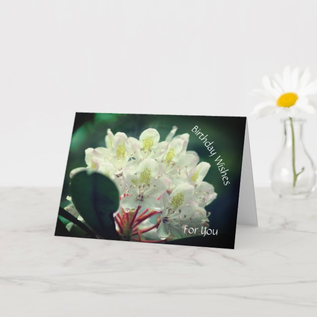 Carte Jolie Fleur Azalea Anniversaire Personnalisé (Petite plante)