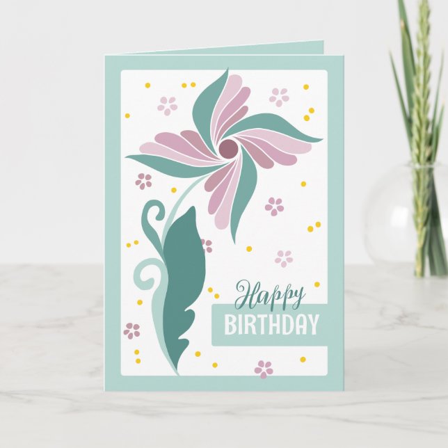 Carte Jolie fleur de doudelles zen délicate CC1276 Anniv (Devant)