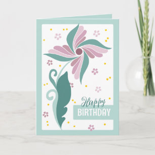 Carte Jolie fleur de doudelles zen délicate CC1276 Anniv