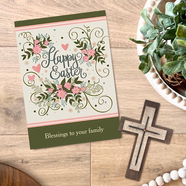 Carte Jolie florale joyeuse Inspirivité de Pâques (Créateur téléchargé)