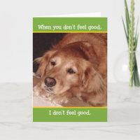 Jolie Golden Retriever Get Well Card