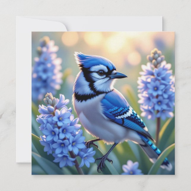 Carte Jolie Jay et Lilacs Bleus (Devant)