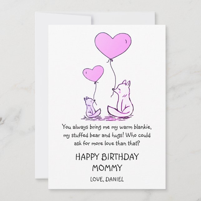 Carte Jolie maman d'anniversaire (Devant)
