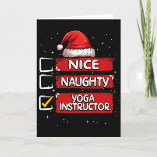 Carte Jolie Méchante Liste de Noël de l'Instructeur de Y