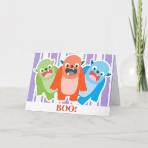 Carte Jolie Monsters Enfants Halloween