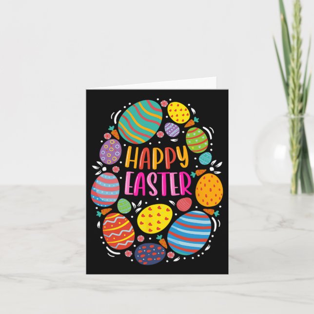 Carte Jolie Pâques Pour Les Filles Ados Garçons Couleur  (Devant)