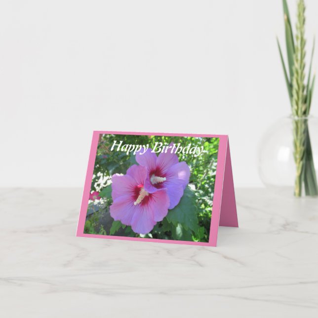 Carte Jolie rose rose rose de Sharon Photo Anniversaire (Devant)