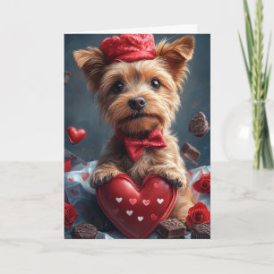 Carte Jolie Saint-Valentin Terrier Australien