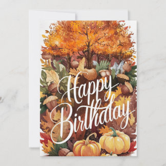 Carte Jolie saison automne automne automne heureux anniv