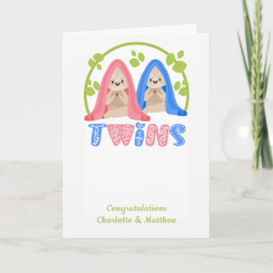 Carte Jolie Sloth Garçon Et Fille Nouvel Enfants Twin