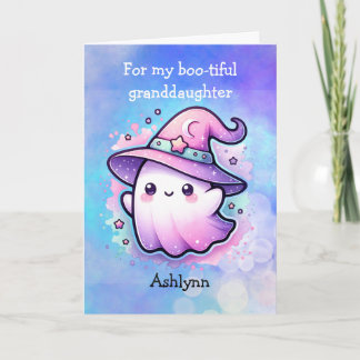 Carte Jolie sorcière Casquette Ghost Halloween Grandgirl