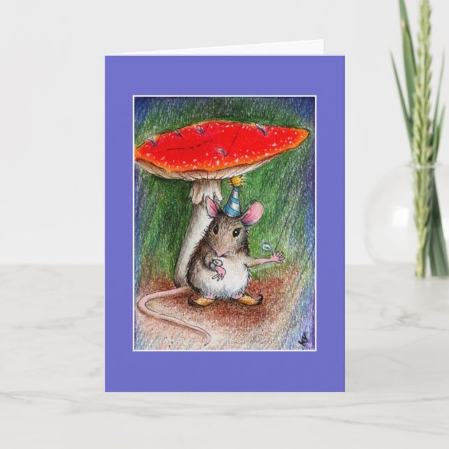 Carte Jolie souris retard anniversaire (Devant)