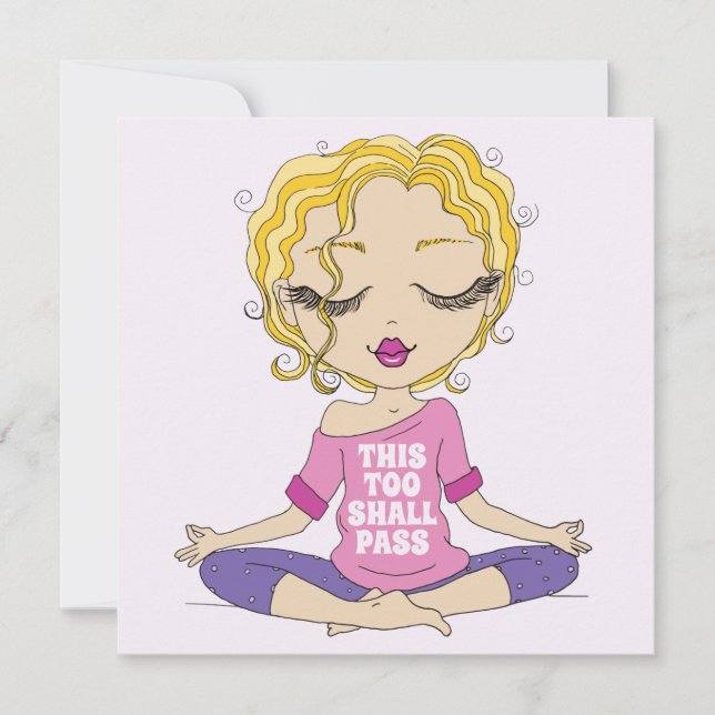 Carte Jolie Yoga Girl Ce Trop Passera (Devant)