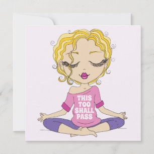 Carte Jolie Yoga Girl Ce Trop Passera