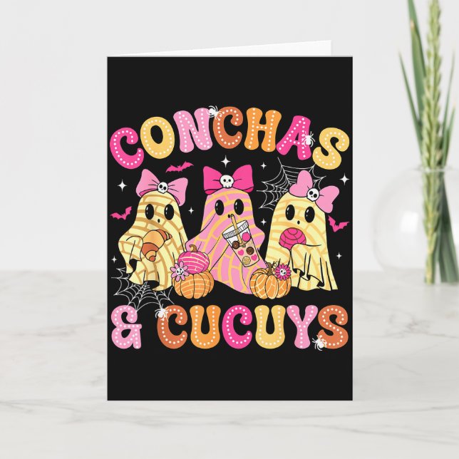 Carte Jolies Conchas Et Fantôme De Cucuys Drôle De Mexic (Devant)