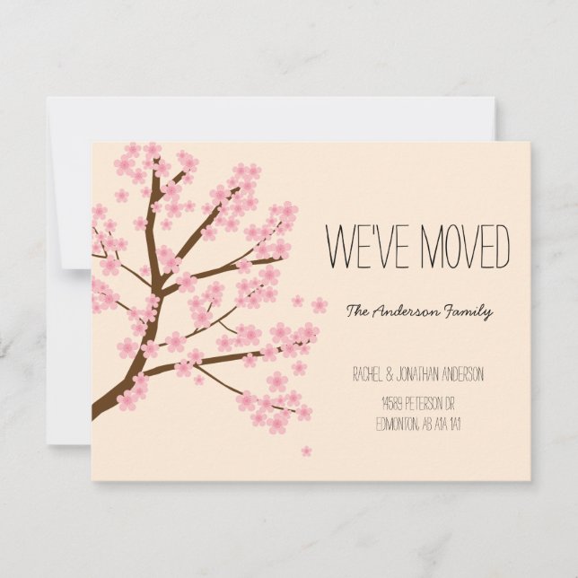 Carte Jolies fleurs de cerisiers Sakura Arbre Nous avons (Devant)