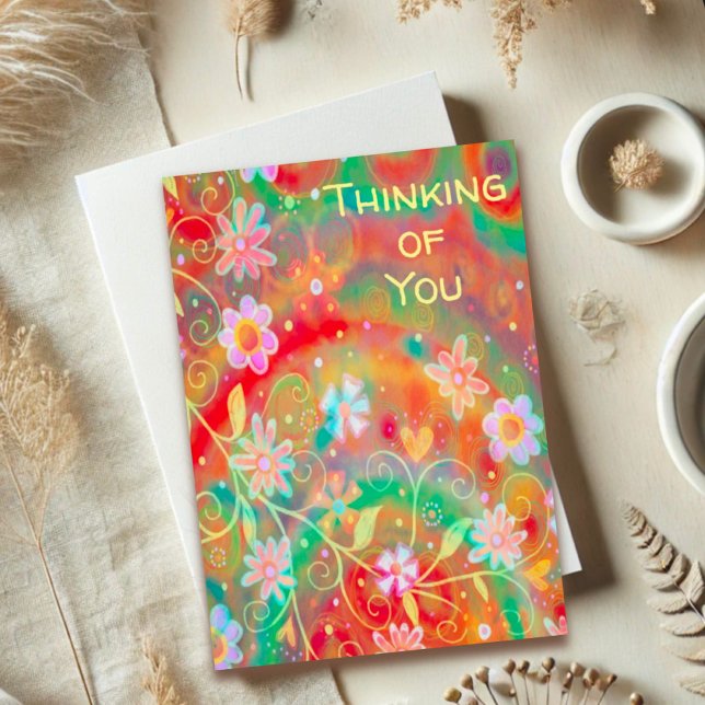 Carte Jolies fleurs qui pensent à vous (Créateur téléchargé)