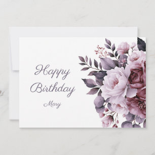 Carte Jolies Fleurs Sauvages Élégantes Aquarelle Pour El