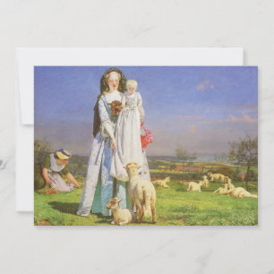 Carte Jolis agneaux bêlants par Ford Madox Brown